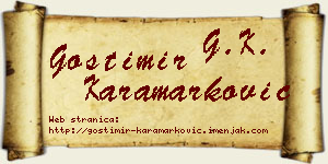 Gostimir Karamarković vizit kartica